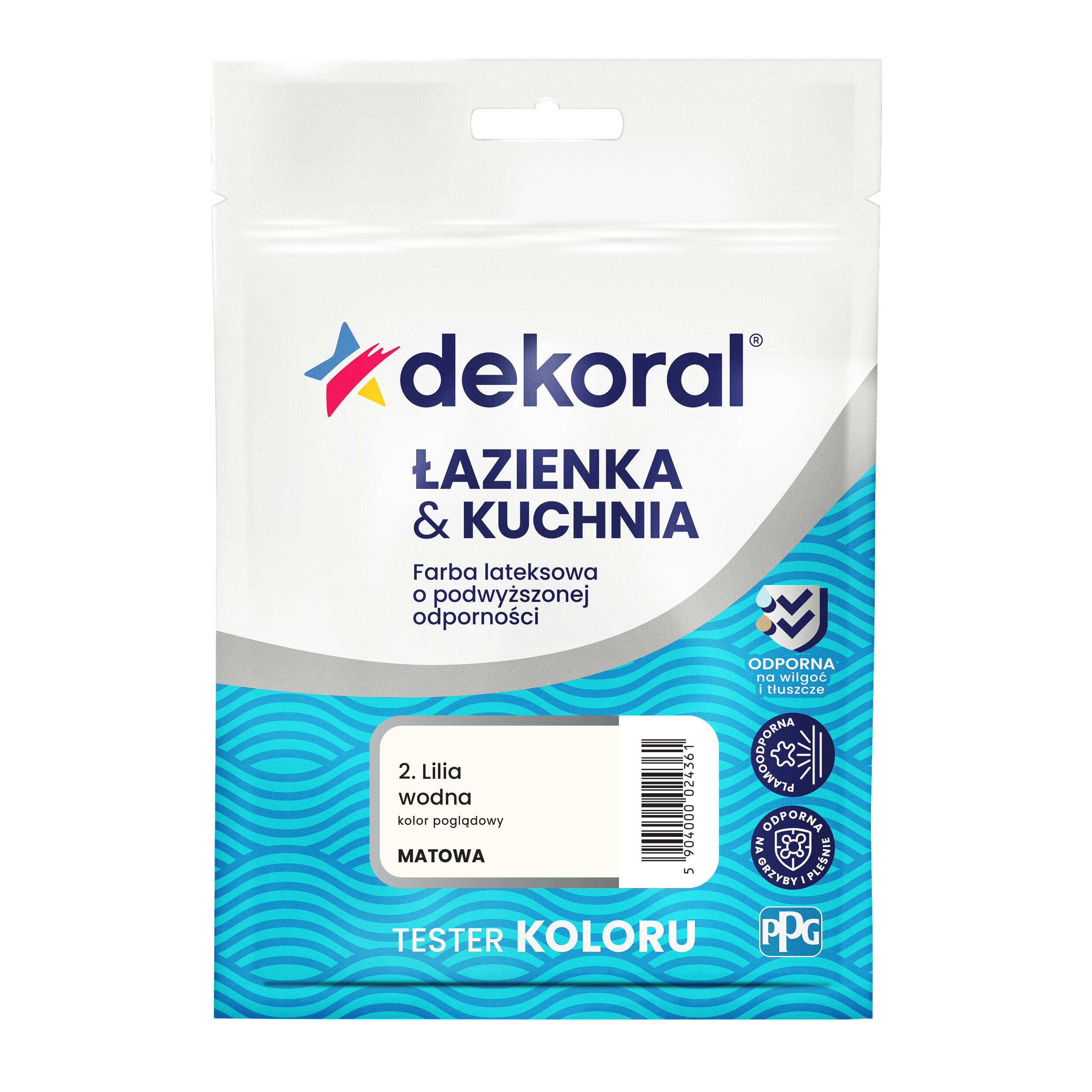 Farba lateksowa o podwyższonej odporności ŁAZIENKA & KUCHNIA TESTER ...