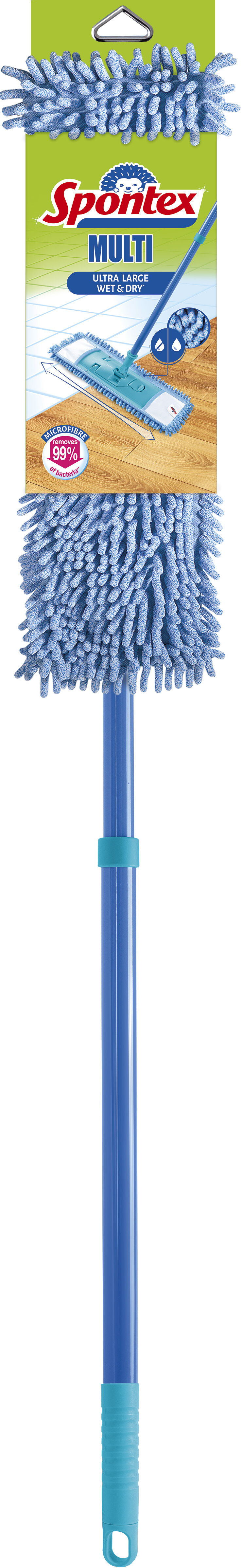 Spontex Multi+ Mocio Con Frange Ultra Assorbenti E Manico Telescopico 80-140 Cm