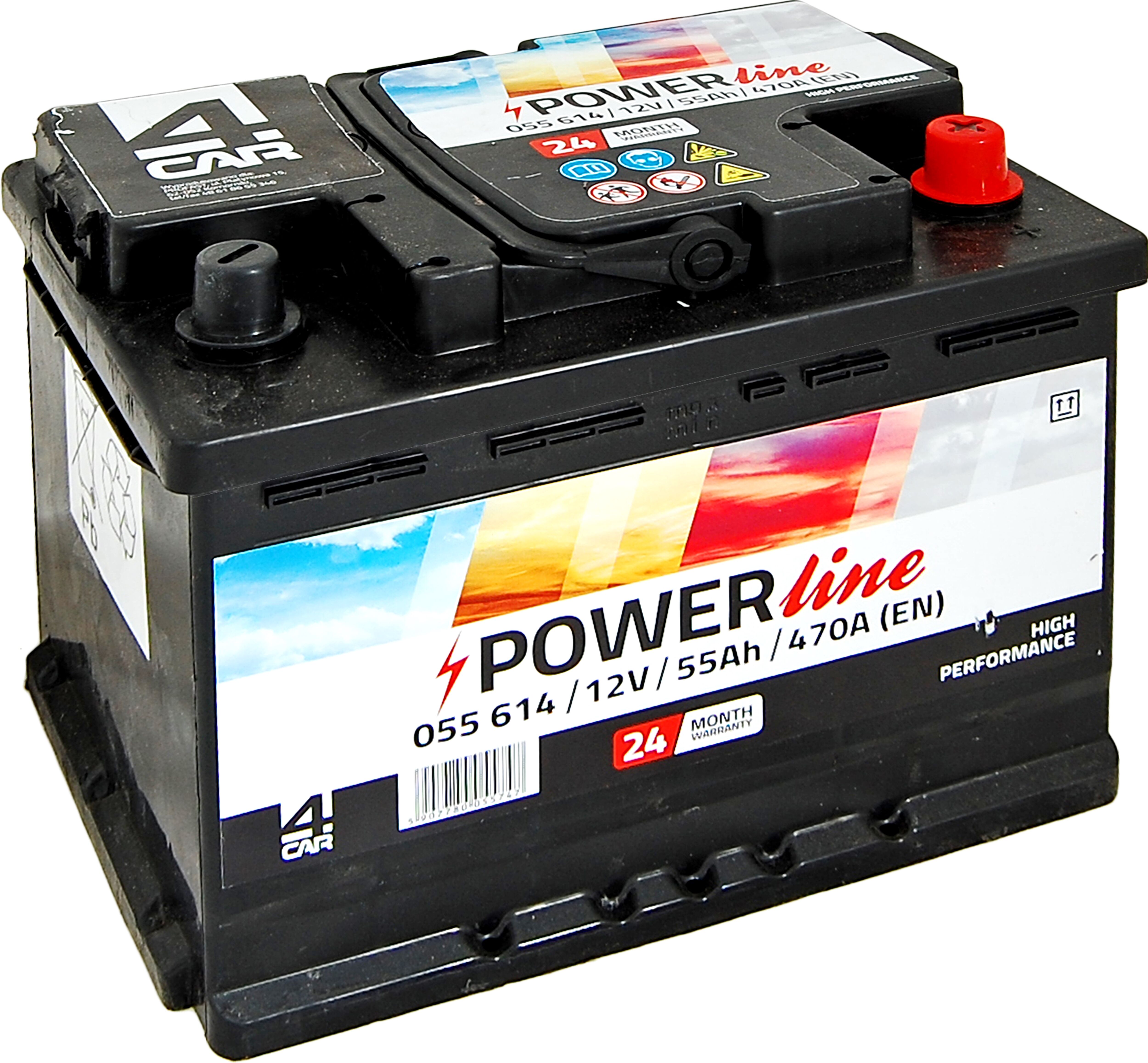 Akumulator 55 Ah +P 470A 12V 4Car POWER line - Bricomarche.pl