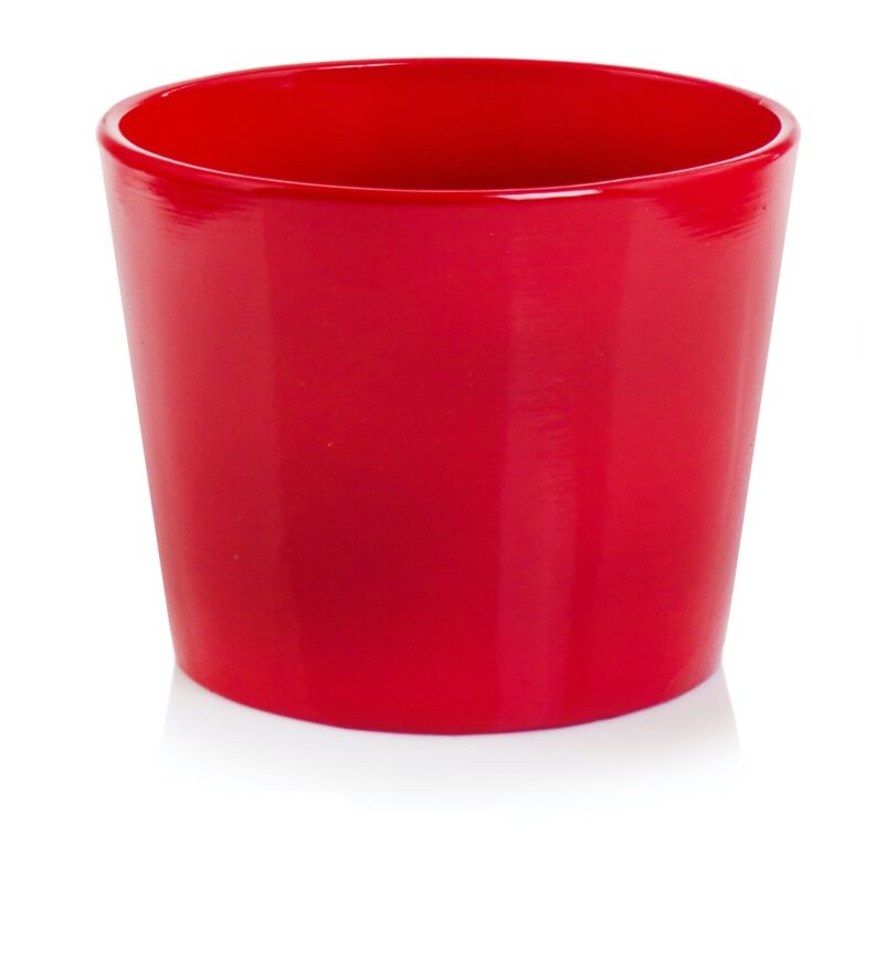 Osłonka ceramiczna 13 cm czerwona Bricomarche pl