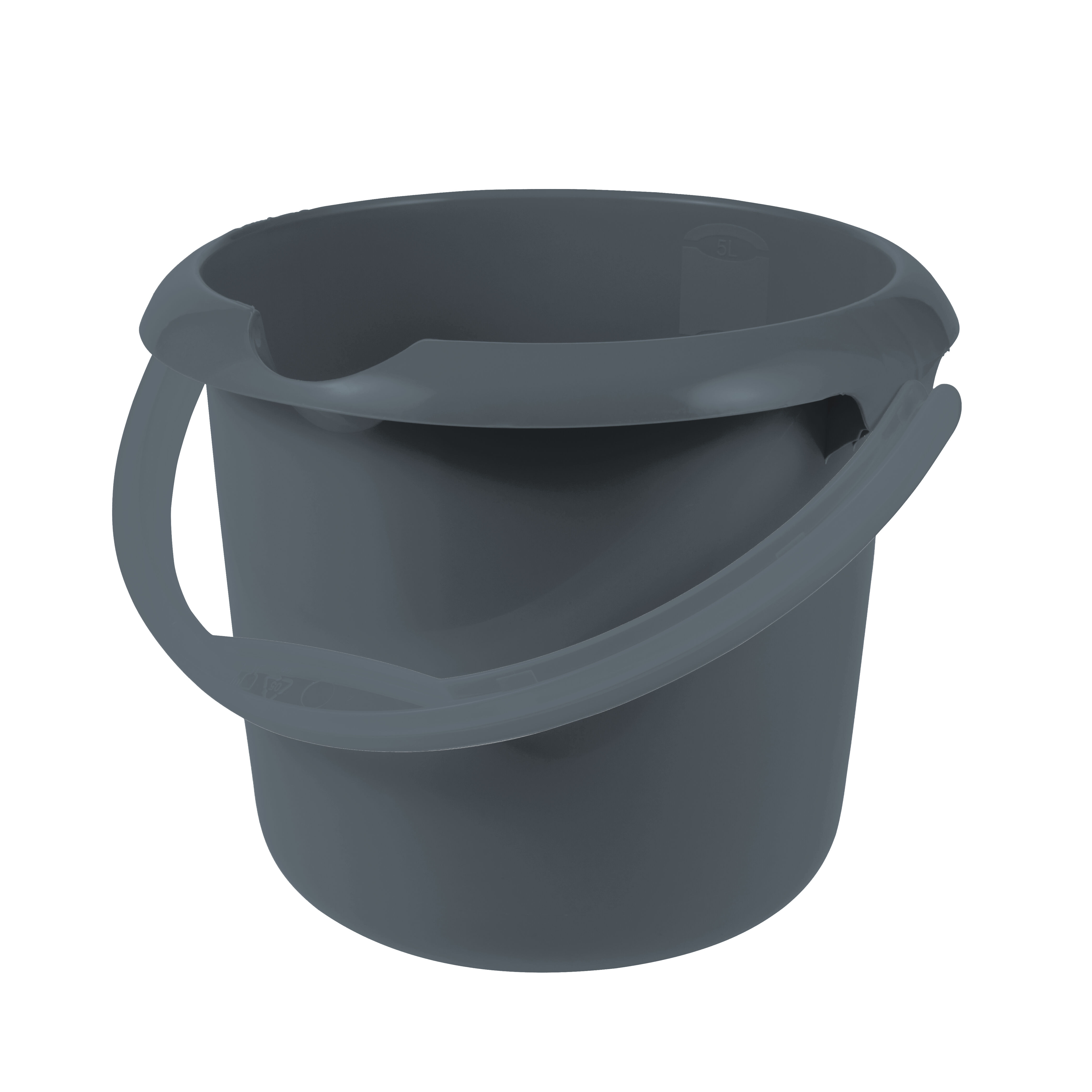 Wiadro z wylewką Mika Eco-Line 10 l szare Keeeper - Bricomarche.pl