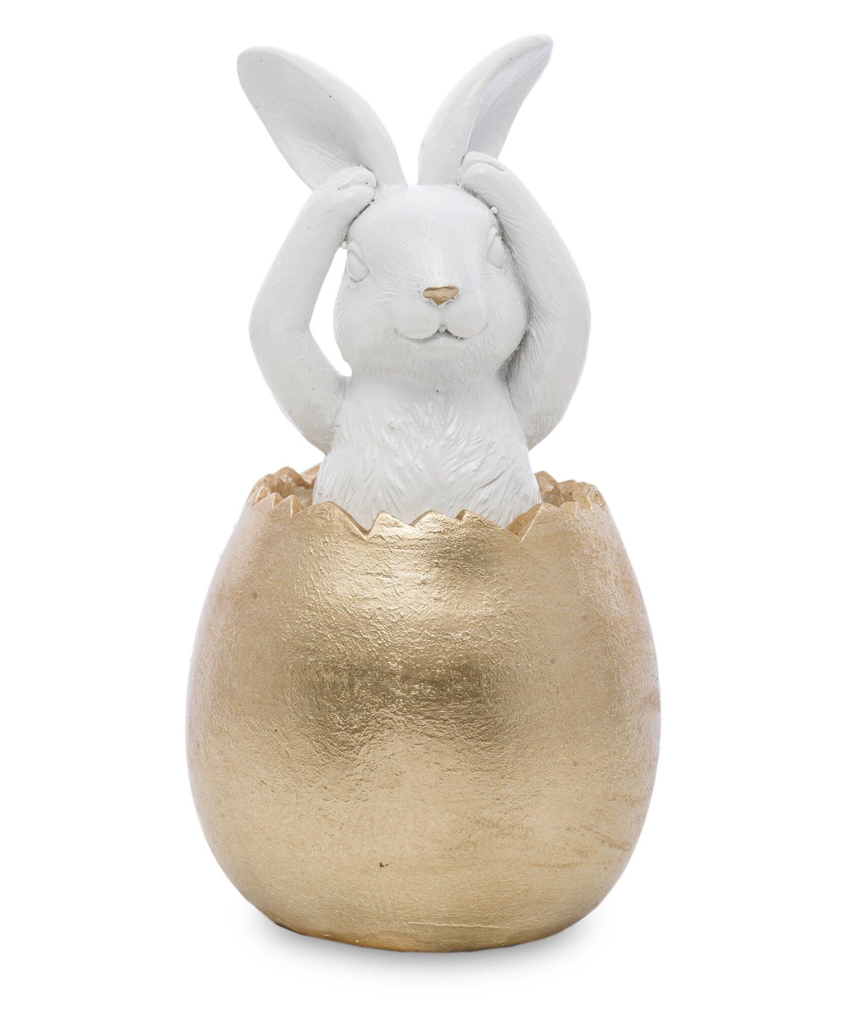 Figurka królik w jajku złotym 14 x 7 cm - Bricomarche.pl