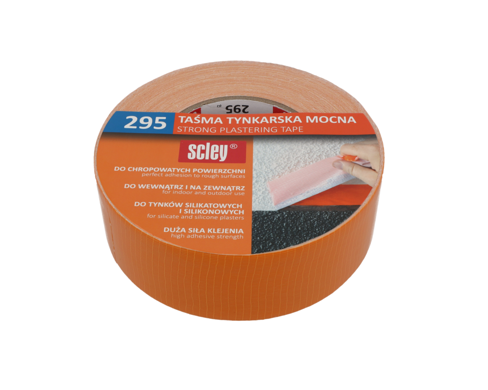 Taśma tynkarska mocna seria 295, 48 mm x 50 m pomarańczowa