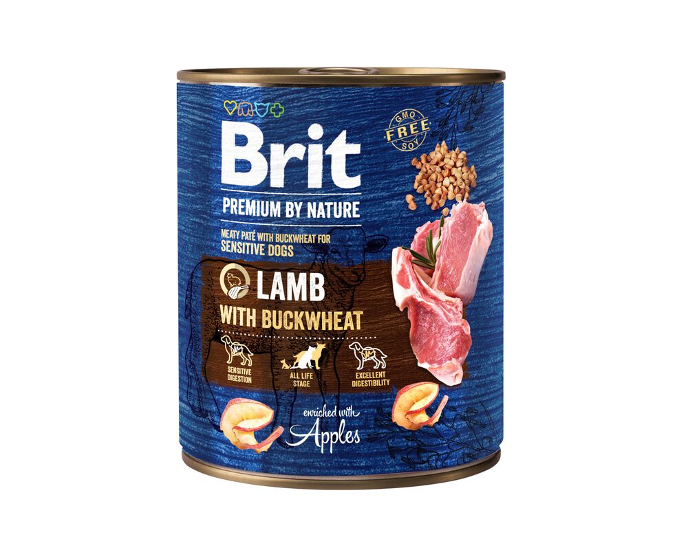 Karma mokra dla psa PREMIUM BY NATURE 800 g LAMB&BUCKWHEAT Brit
