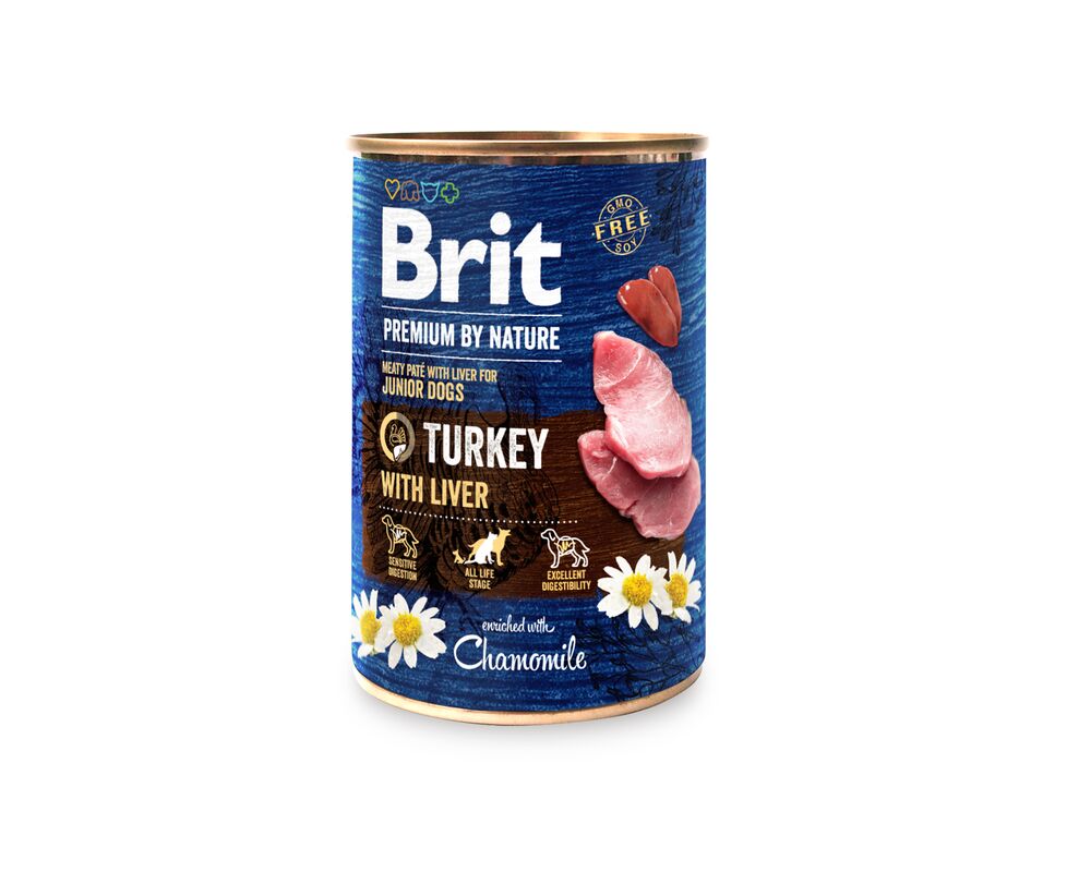 Karma mokra dla psa PREMIUM BY NATURE 400 g TURKEY&LIVER Brit