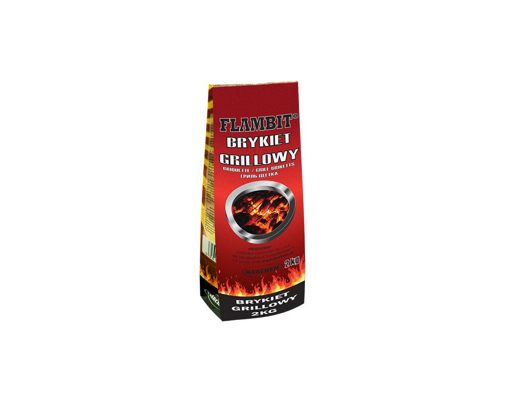 Brykiet grillowy z węgla drzewnego 2 kg FLAMBIT