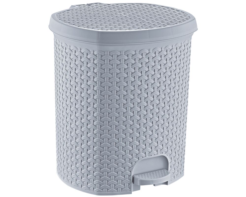 Kosz na śmieci z pedałem Tjark "rattan-style" 21 l nordic grey