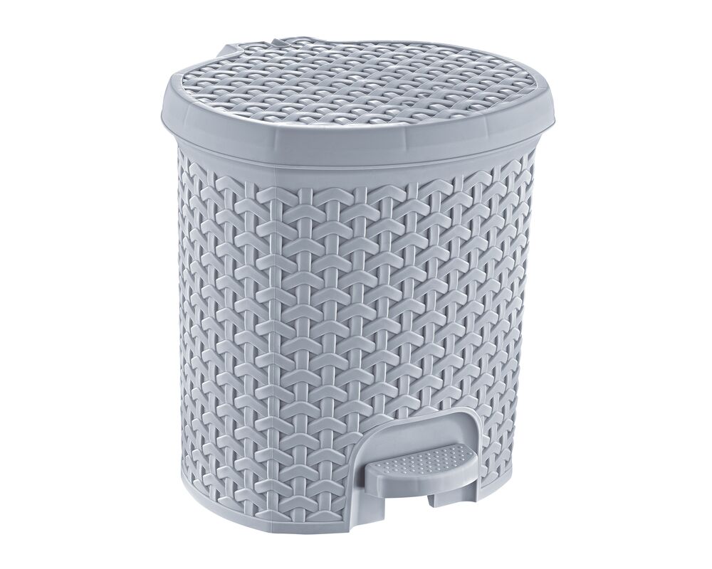Kosz na śmieci z pedałem Tjark "rattan-style" 5,5 l nordic grey