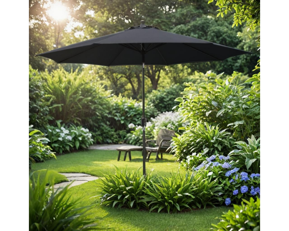 Parasol ogrodowy uchylny ciemnoszary 300 cm
