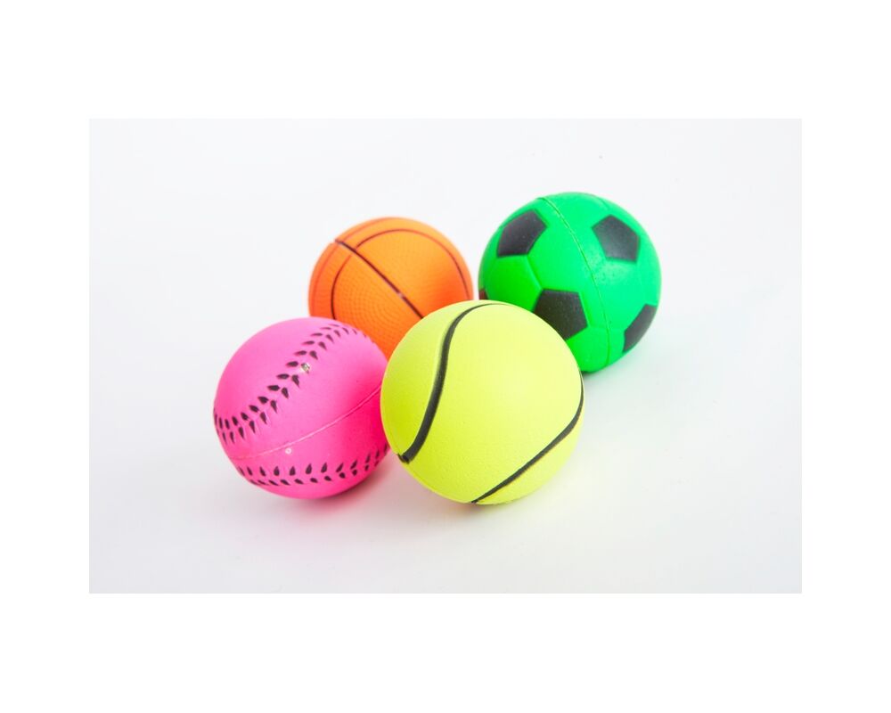 Piłka dla psa sporting 6 cm kolory neonowe Dingo