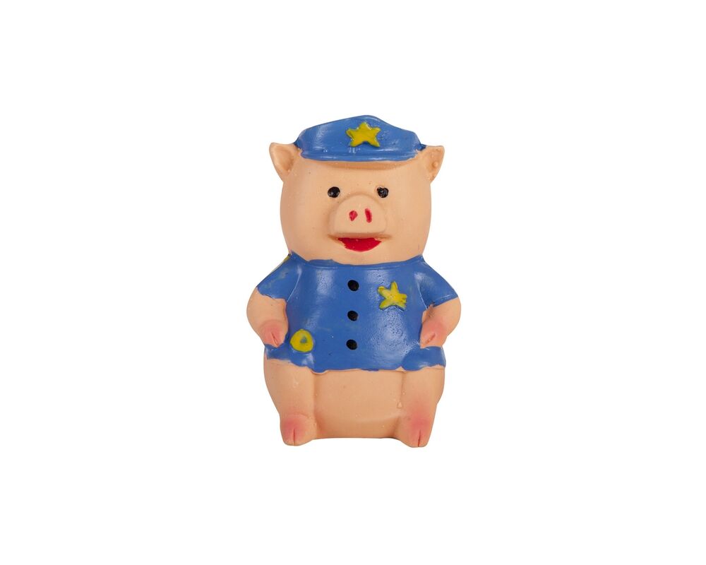 Zabawka prosiaczek "policjant" latex 8 cm Dingo