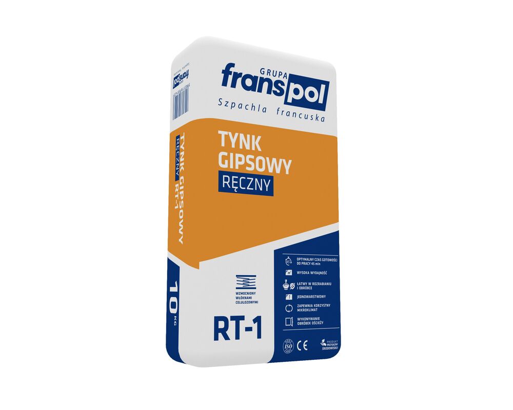 Ręczny tynk gipsowy RT-1 10 kg Franspol