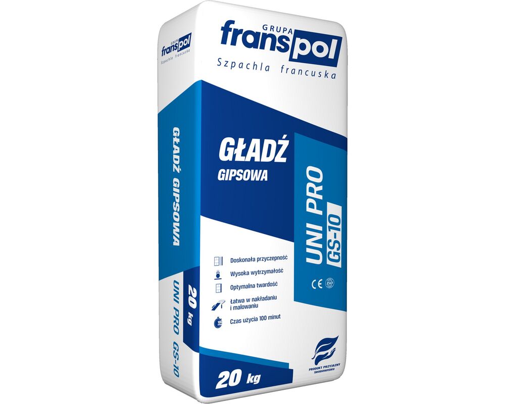 Gładź gipsowa UNI PRO GS-10 20 kg Franspol