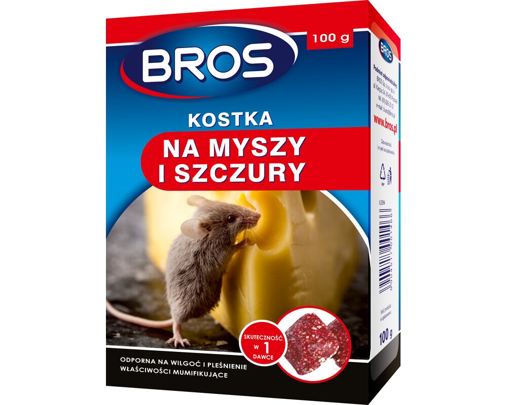 Kostka na myszy i szczury 100 g BROS