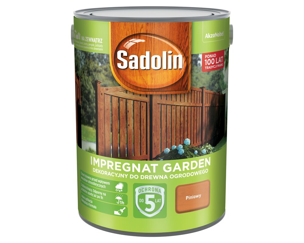 Impregnat Dekoracyjny do drewna ogrodowego Garden Piniowy 5 l Sadolin