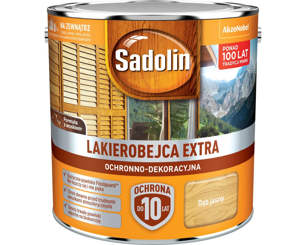 Lakierobejca Ochronno-Dekoracyjna Extra Dąb Jasny 2,5 l Sadolin