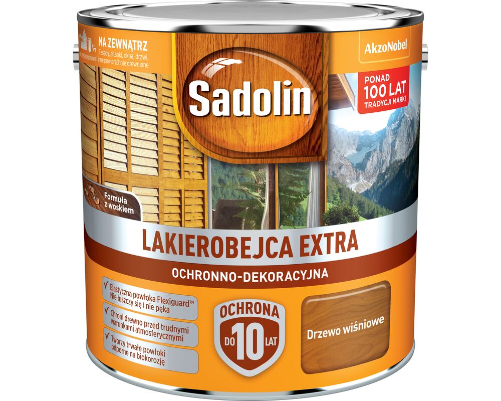 Lakierobejca Ochronno-Dekoracyjna Extra Drzewo Wiśniowe 2,5 l Sadolin