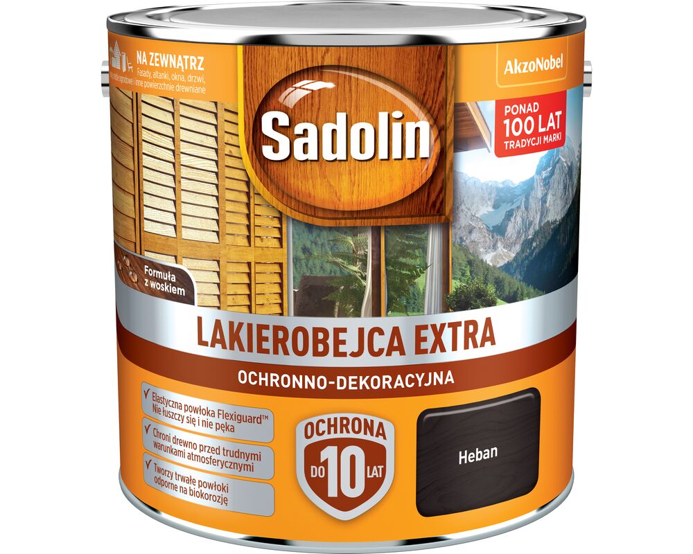 Lakierobejca Ochronno-Dekoracyjna Extra Heban 2,5 l Sadolin
