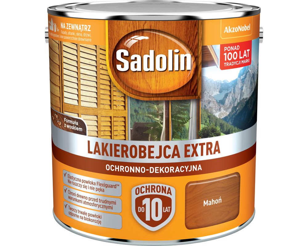 Lakierobejca Ochronno-Dekoracyjna Extra Mahoń 2,5 l Sadolin