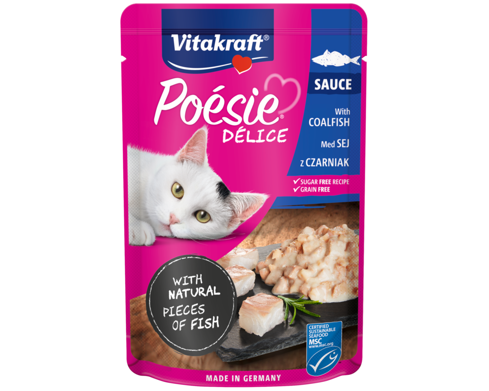 Karma dla kotów Poesie Deli Sauce z czarniakiem 85 g Vitakraft
