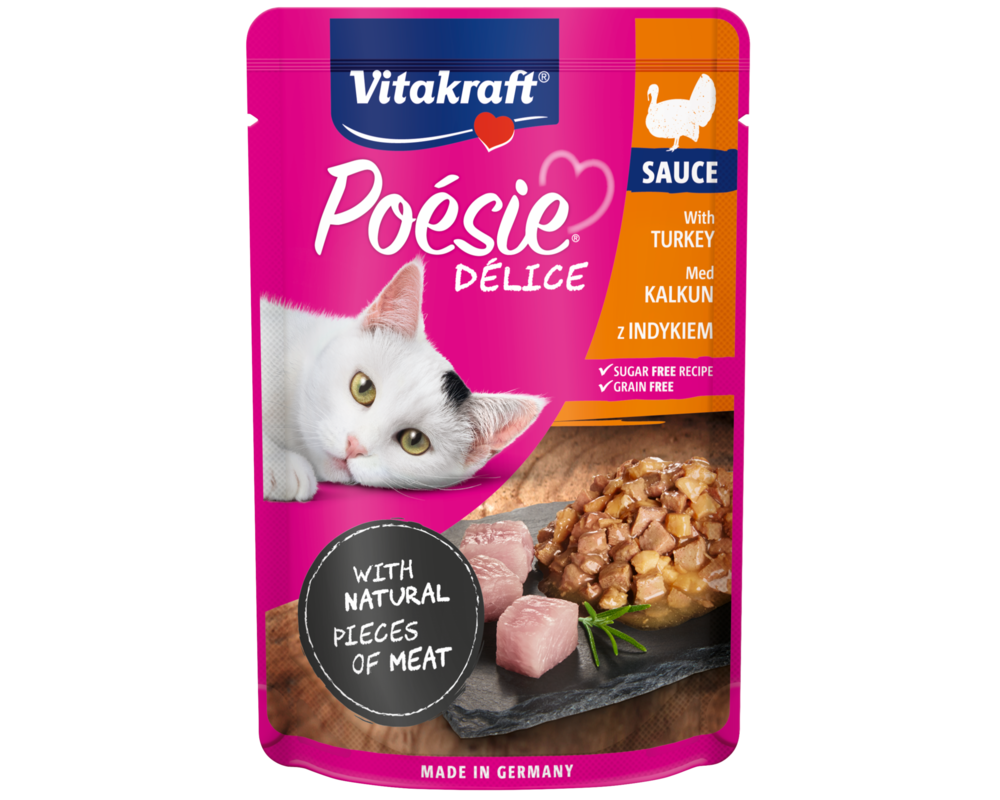 Karma dla kotów Poesie Deli Sauce z indykiem 85 g Vitakraft