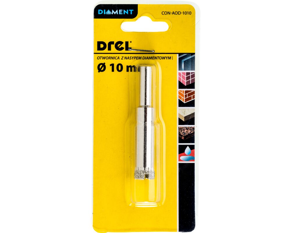Otwornica z nasypem diamentowym 10 mm Drel