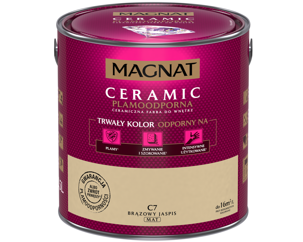 Farba ceramiczna brązowy jaspis C7 2,5 l Magnat