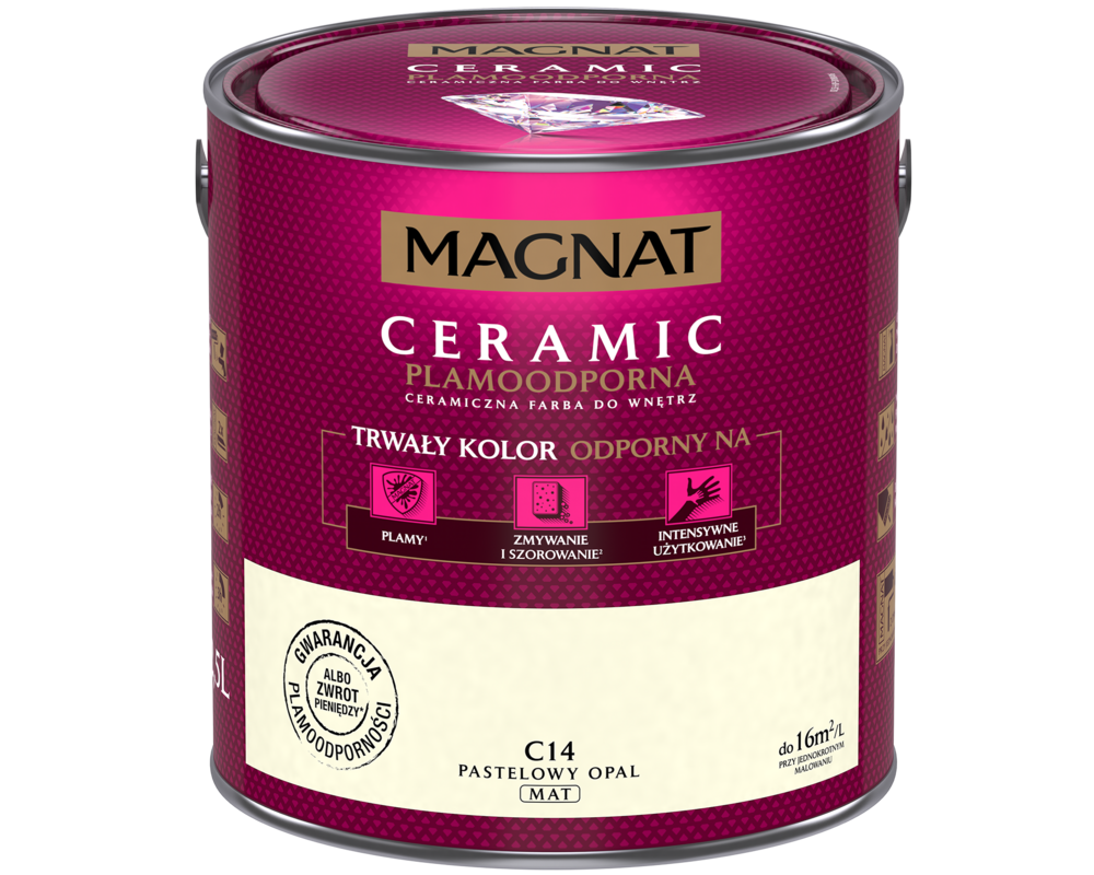 Farba ceramiczna pastelowy opal C14 2,5 l Magnat