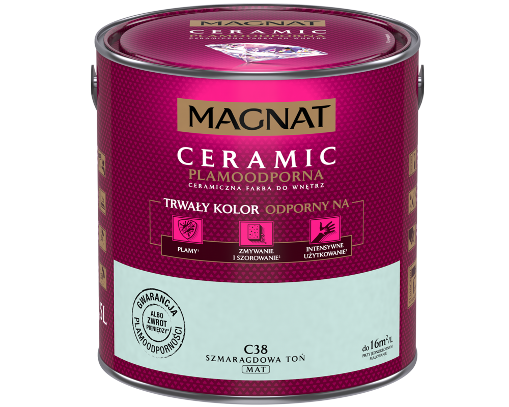 Farba ceramiczna szmaragdowa toń C38 2,5 l Magnat