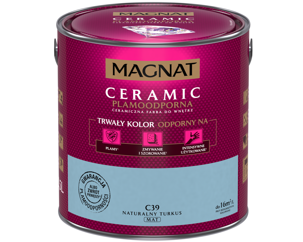 Farba ceramiczna naturalny turkus C39 2,5 l Magnat