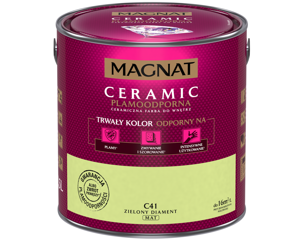 Farba ceramiczna zielony diament C41 2,5 l Magnat