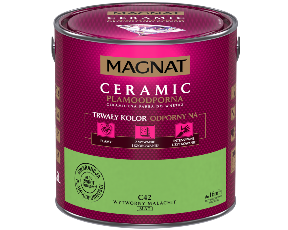 Farba ceramiczna MAGNAT Ceramic wytworny malachit C42 2,5 l