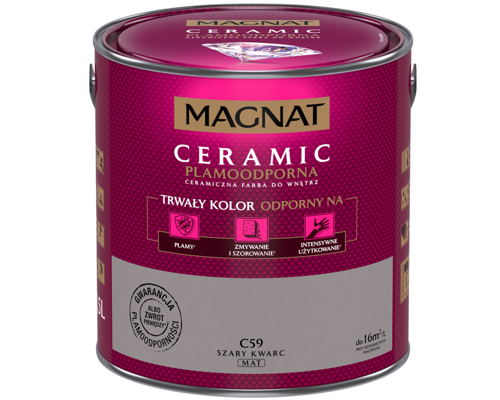 Farba ceramiczna szary kwarc C59 2,5 l Magnat