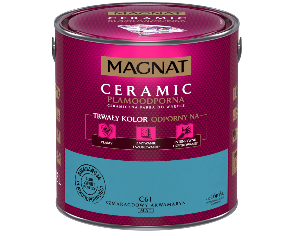 Farba ceramiczna szmaragdowy akwamaryn C61 2,5 l Magnat