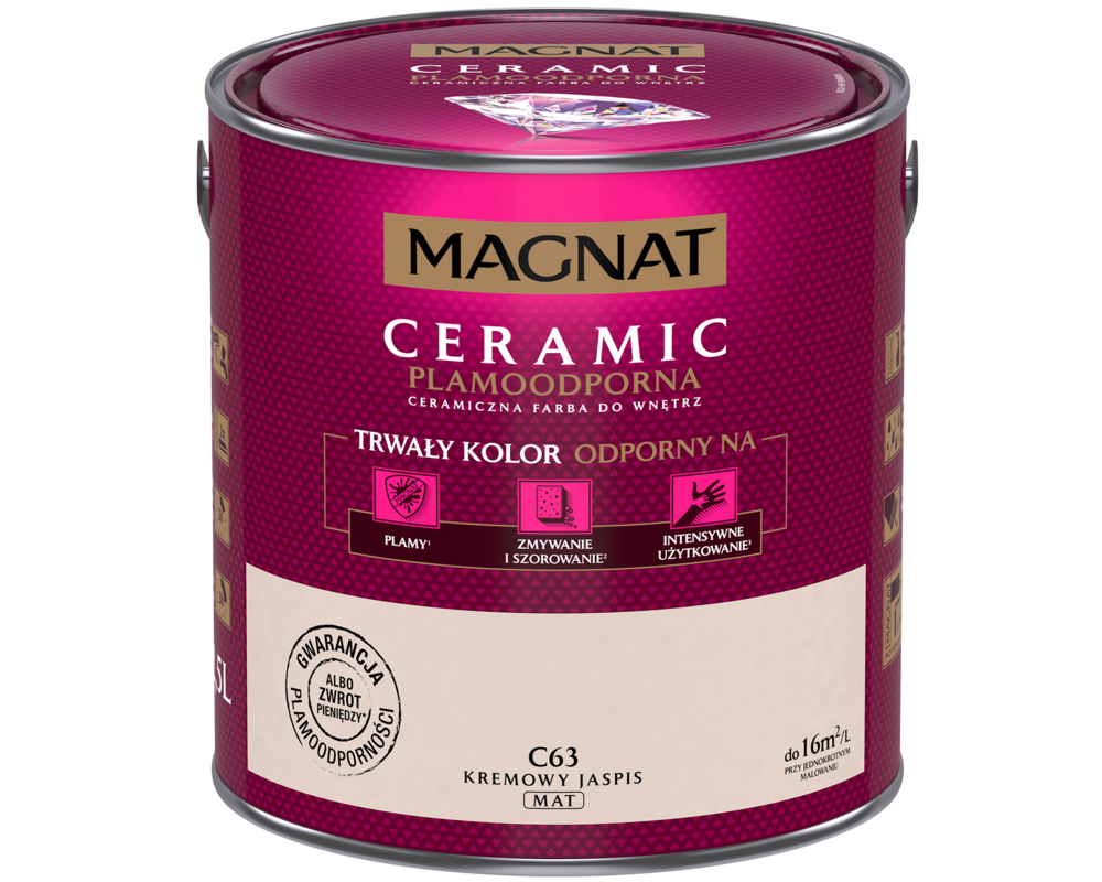 Farba ceramiczna kremowy jaspis C63 2,5 l Magnat