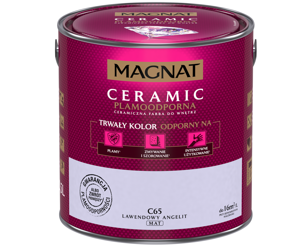 Farba ceramiczna lawendowy angelit C65 2,5 l Magnat