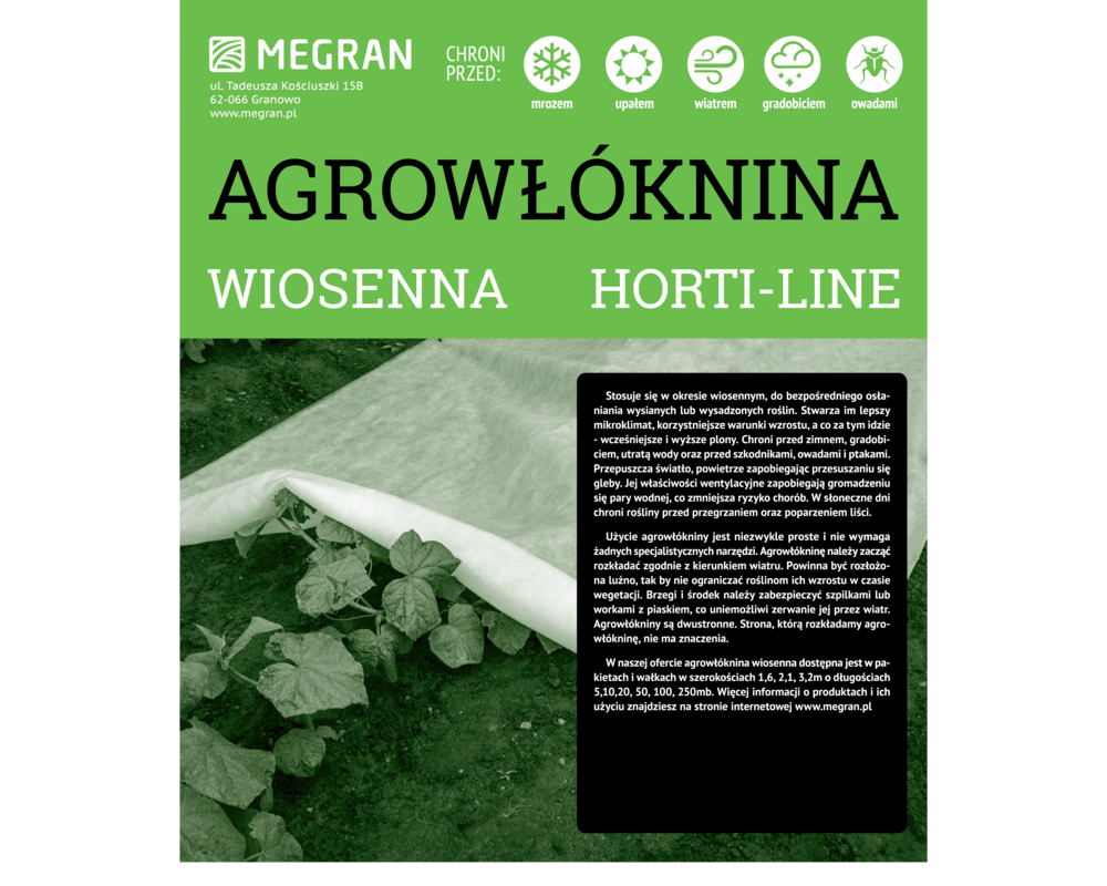 Agrowłóknina wiosenna HORTI-LINE 1,6 m x 5 mb