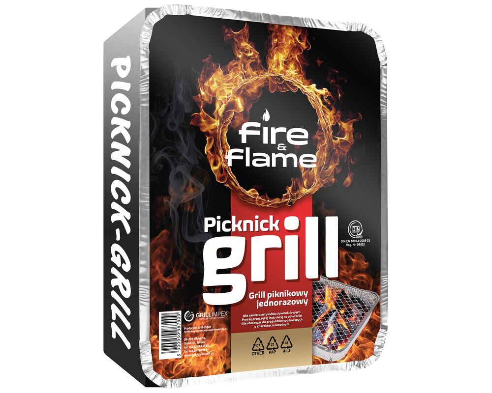 Grill jednorazowy przenośny + węgiel