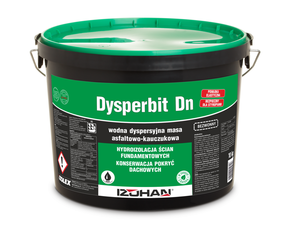 Masa dyspersyjna asfaltowo-kauczukowa Dysperbit DN 10 kg Izolex