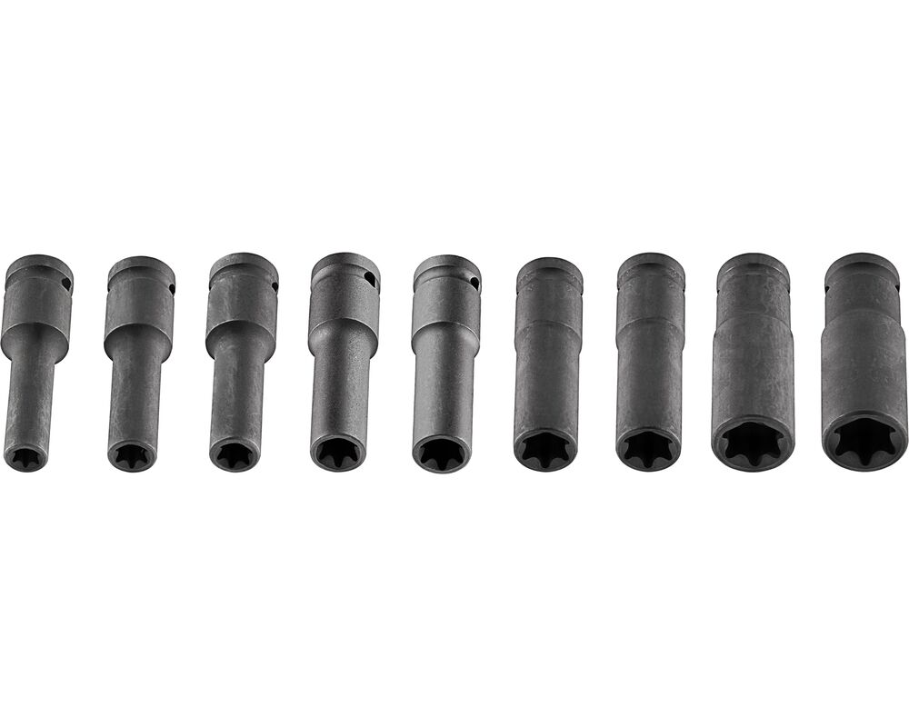 Nasadki udarowe 1/2" E10-E24 zestaw 9 sztuk CrMo NEO