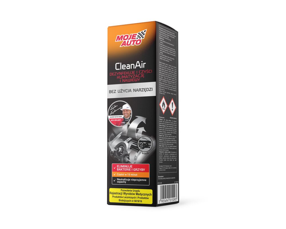 Odświeżacz klimatyzacji i nawiewów - CleanAir Black 150 ml MOJE AUTO