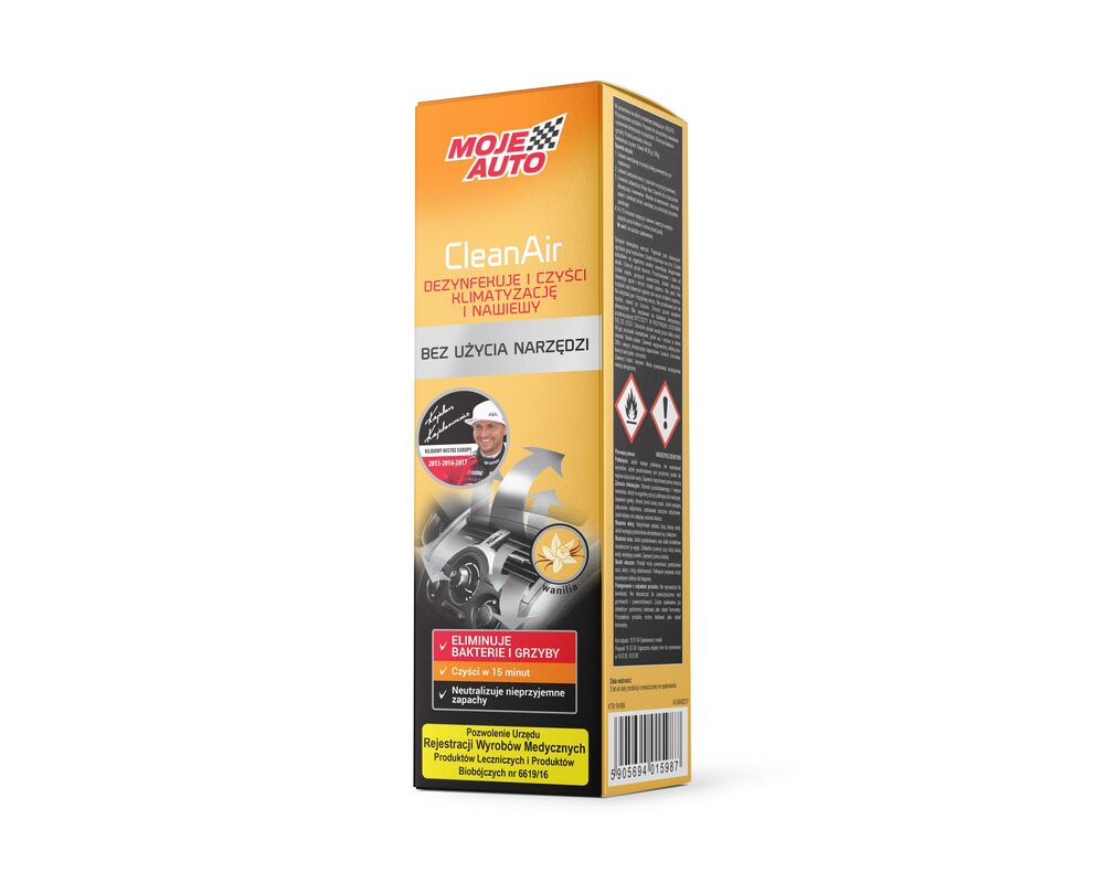Odświeżacz klimatyzacji i nawiewów - CleanAir Wanilia 150 ml MOJE AUTO