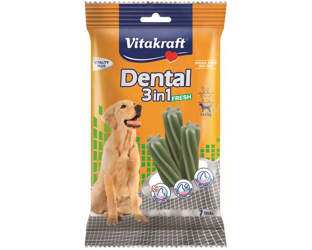 Przysmak dla psa Dental 3w1 Fresh M 180 g Vitakraft