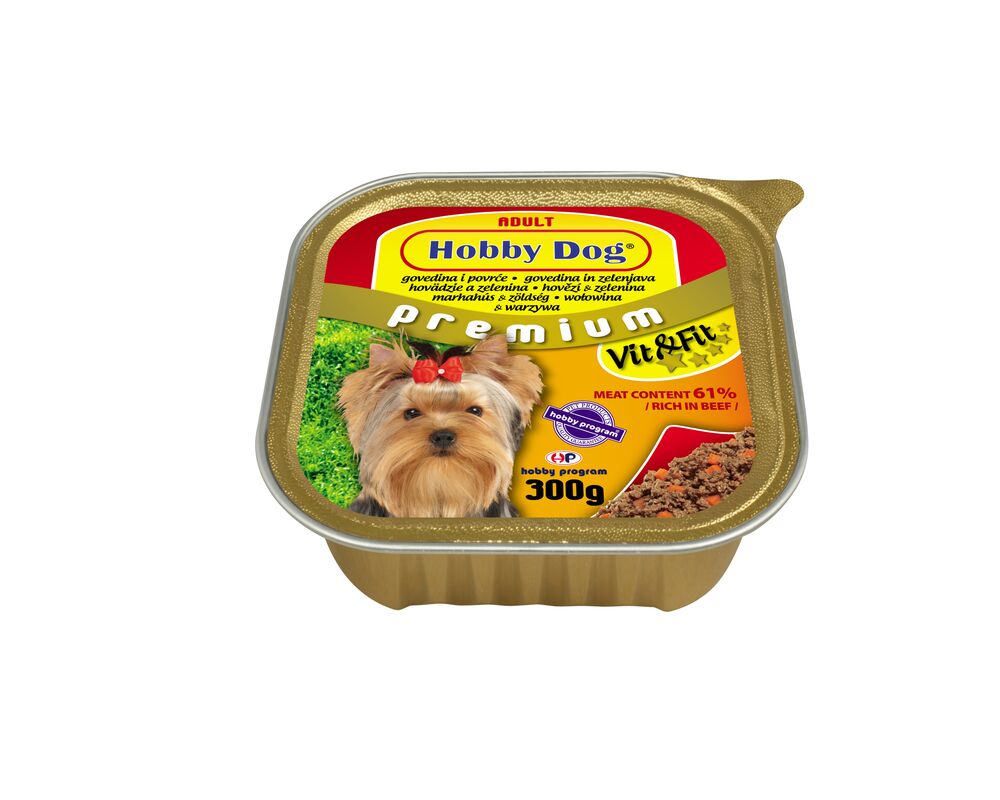 Karma dla psów Hobby Dog wołowina warzywa 300 g Vitakraft 