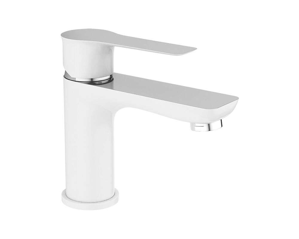 Bateria umywalkowa RAILA BLL 622D chrom/biały Laveo