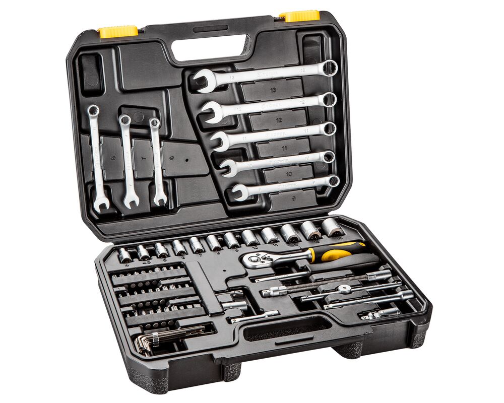 Klucz nasadowy 1/4" , zestaw 71 sztuk TOPEX