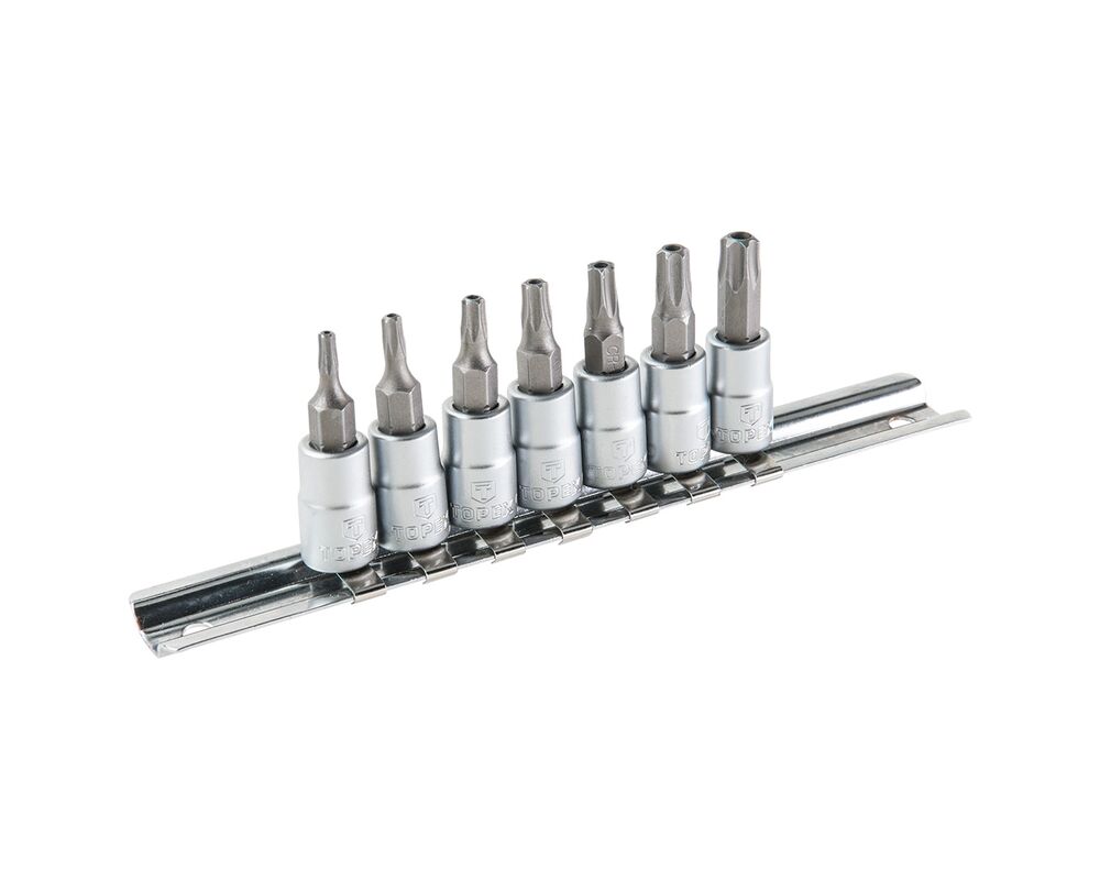 Końcówka Torx na nasadce 35 mm, zestaw 7 sztuk TOPEX