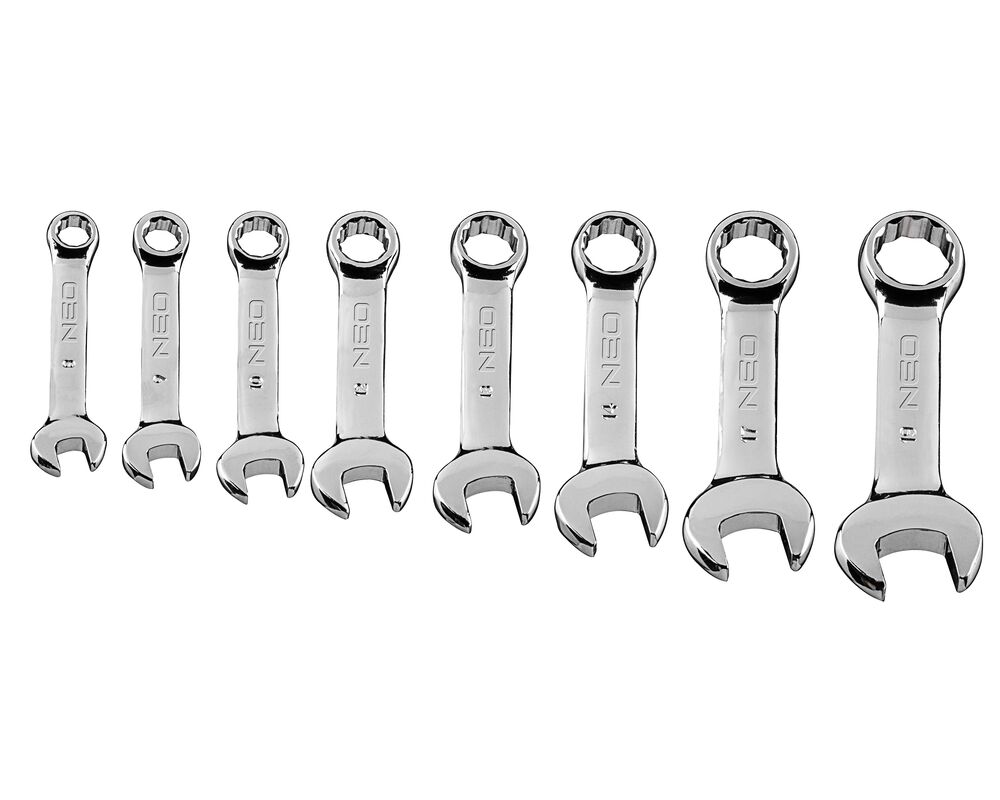 Klucz płasko - oczkowy 8 - 19 mm (krótki), zestaw 8 sztuk NEO