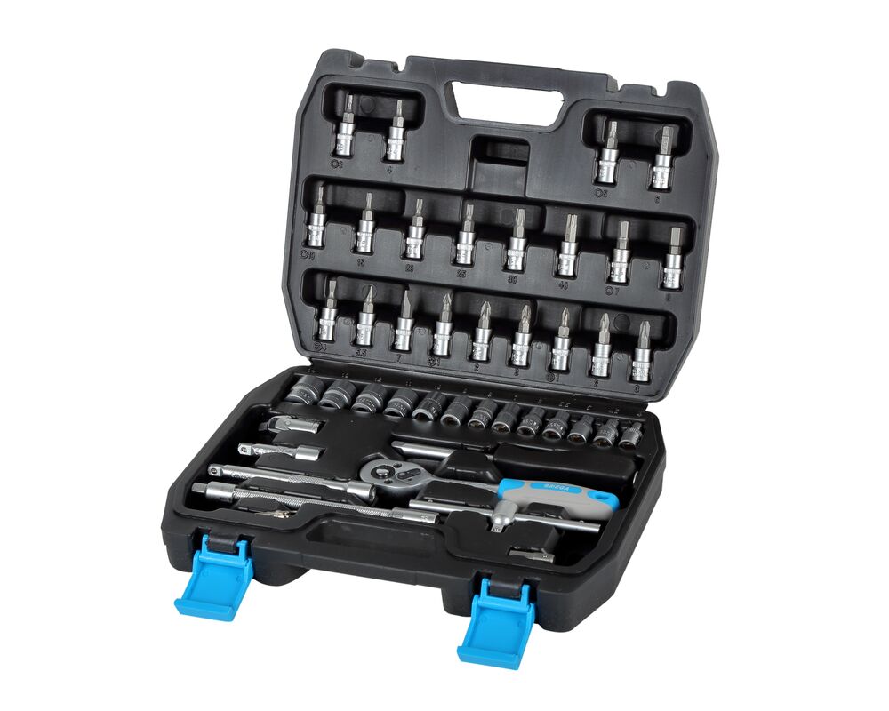 Zestaw MEGA 46 szt nasadek i końcówek 1/4'', (4-14 mm)