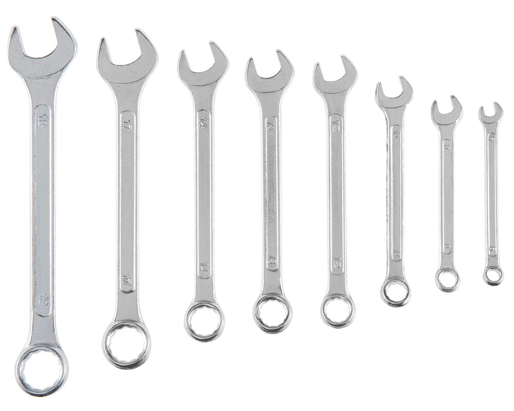 Klucz płasko - oczkowy 6 - 19 mm, zestaw 8 sztuk Top Tools